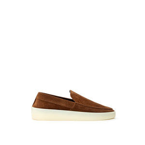 Brauner Leder-Slipper