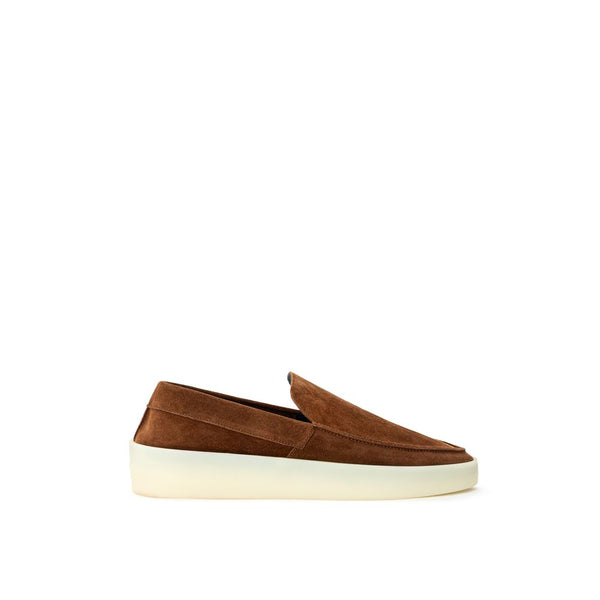 Brauner Leder-Slipper