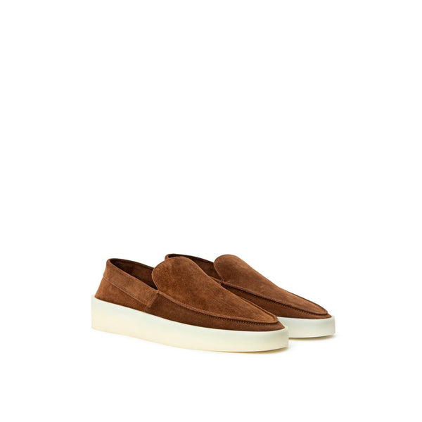 Brauner Leder-Slipper