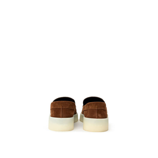 Brauner Leder-Slipper