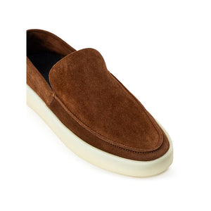 Brauner Leder-Slipper