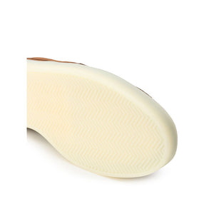 Brauner Leder-Slipper