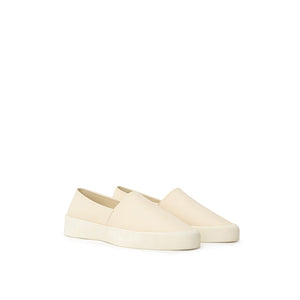 Beige Leder Slipper