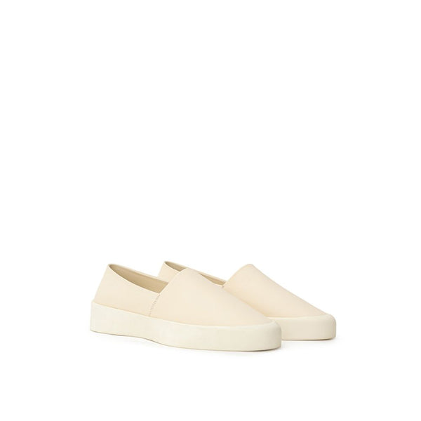 Beige Leder Slipper