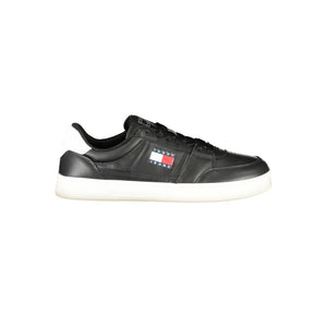 Schwarzes Leder Herren Sneaker
