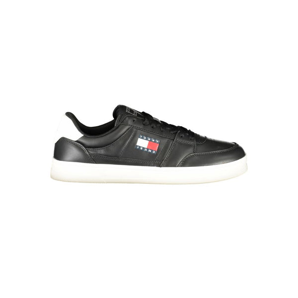Schwarzes Leder Herren Sneaker