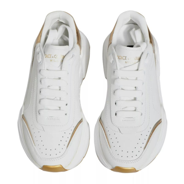 Weiß Gold Daymaster Low Top Turnschuhe Schuhe