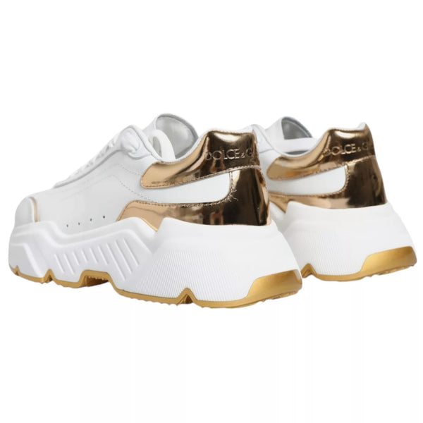 Weiß Gold Daymaster Low Top Turnschuhe Schuhe