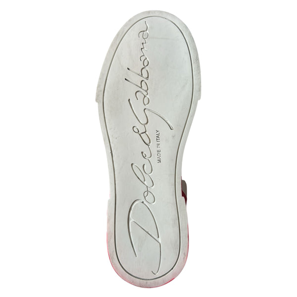 Weiß Rot Logo Portofino Turnschuhe Schuhe