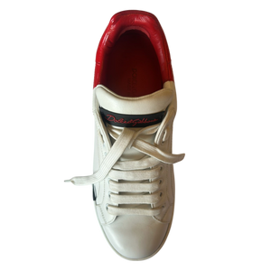 Weiß Rot Logo Portofino Turnschuhe Schuhe