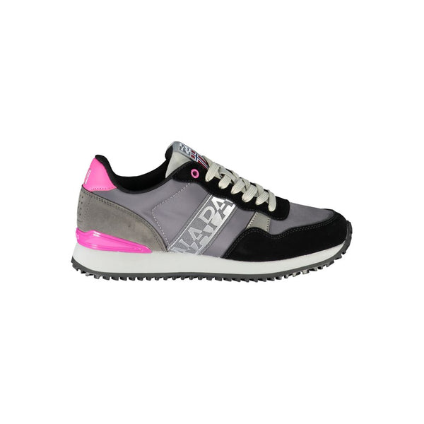 Schicke Graue Kontrast-Schnürsenkel-Sneakers