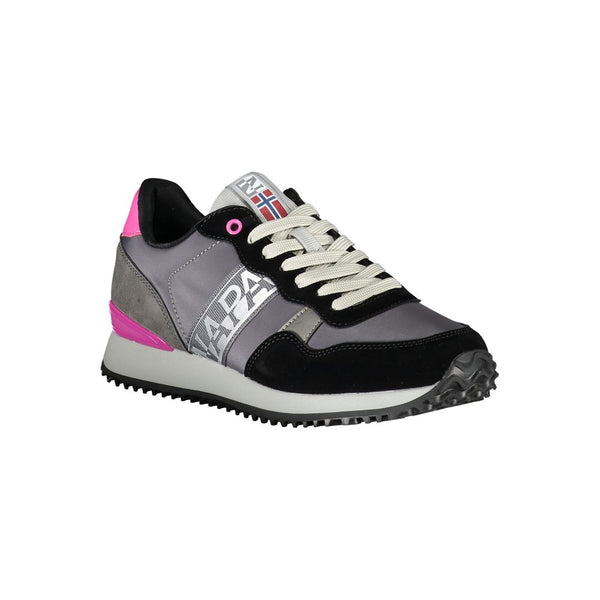 Schicke Graue Kontrast-Schnürsenkel-Sneakers
