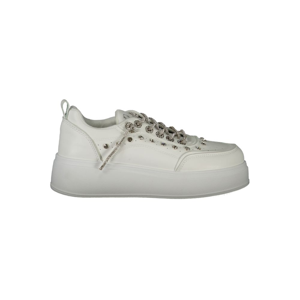 Weißes Polyethylen Damen Sneaker