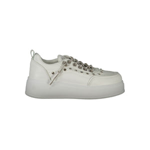 Weißes Polyethylen Damen Sneaker