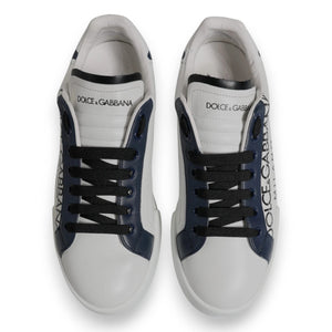 Weiß Blau Crown Low Top Männer Turnschuhe Schuhe