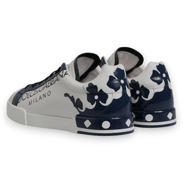 Weiß Blau Crown Low Top Männer Turnschuhe Schuhe