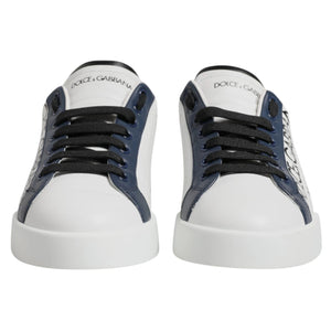 Weiß Blau Crown Low Top Männer Turnschuhe Schuhe