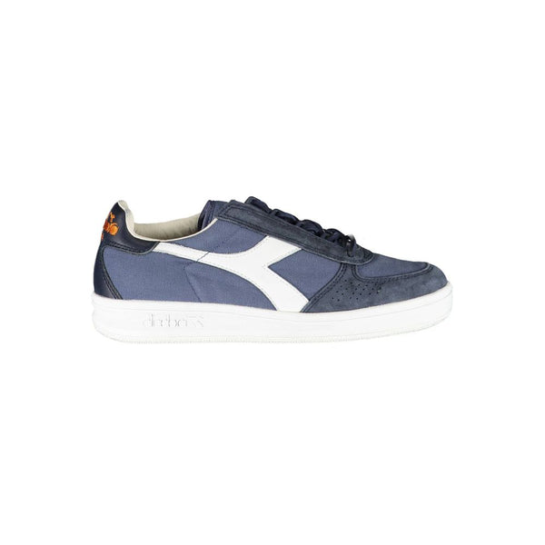 Schicke blaue Kontrast-Schnürsenkel-Sneakers