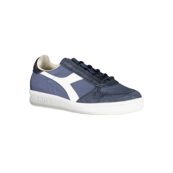 Schicke blaue Kontrast-Schnürsenkel-Sneakers