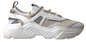 Turnschuhe Weiß Beige Leder Sport DAYMASTER Schuhe