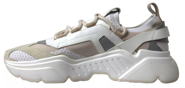 Turnschuhe Weiß Beige Leder Sport DAYMASTER Schuhe