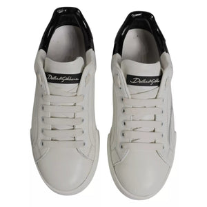 Weiß Schwarz Logo Portofino Herren Sneaker Schuh