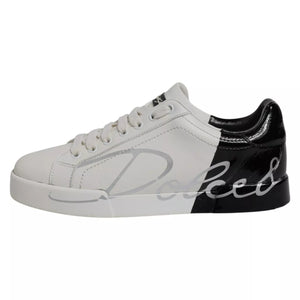 Weiß Schwarz Logo Portofino Herren Sneaker Schuh