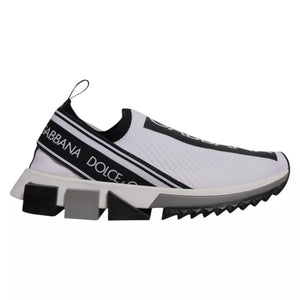 Weiß Schwarz Slip On Sorrento Sneakers Schuhe