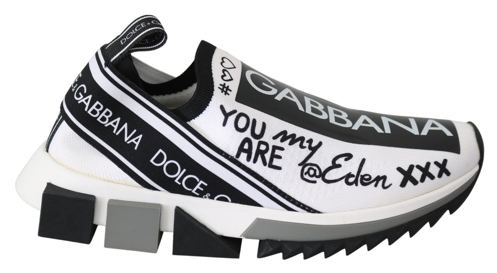 Weiß Schwarz Slip On Sorrento Sneakers