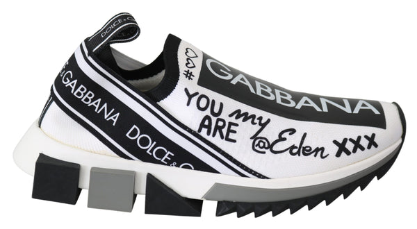 Weiß Schwarz Slip On Sorrento Sneakers
