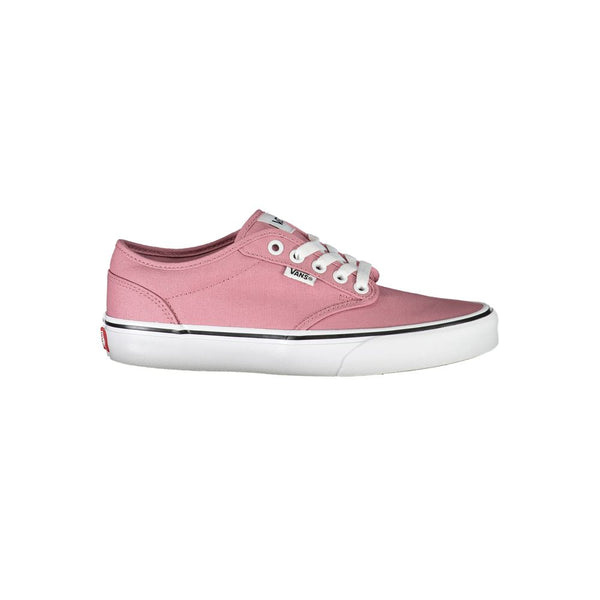 Schicke rosa Sneakers mit kontrastierenden Schnürsenkeln