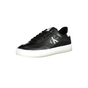 Schwarzes Leder Damen Sneaker