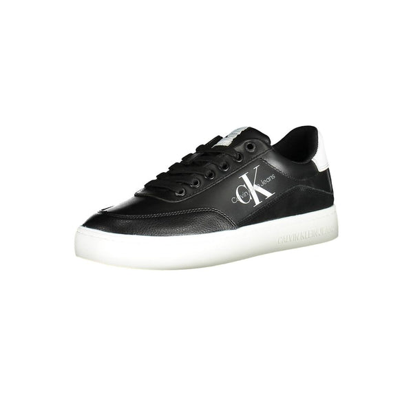 Schwarzes Leder Damen Sneaker