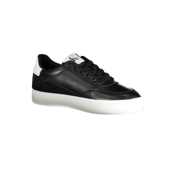 Schwarzes Leder Damen Sneaker