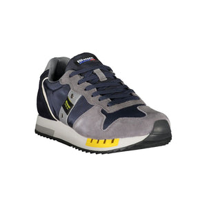 Erhöhen Sie Ihren Schritt: Blaue Kontrast-Schnürsneaker