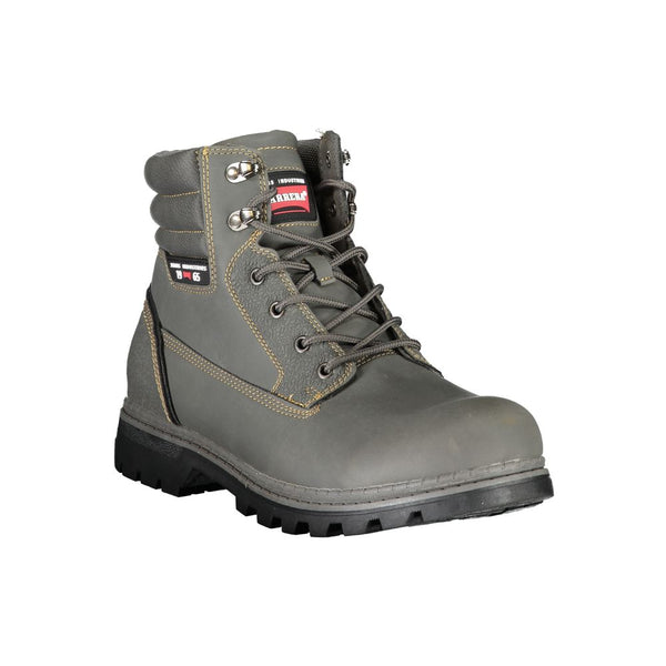 Grauer Polyester Herrenstiefel