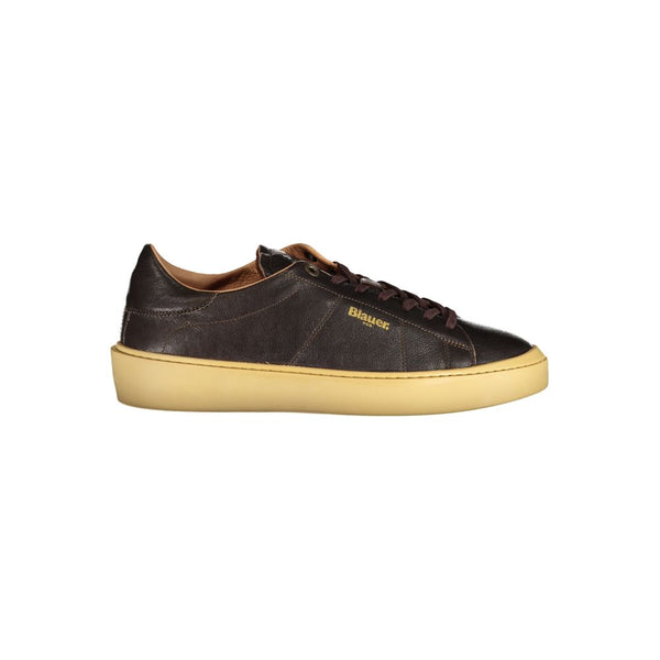 Braunes Leder Herren Sneaker