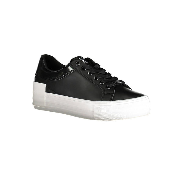 Schwarzer Polyester Sneaker