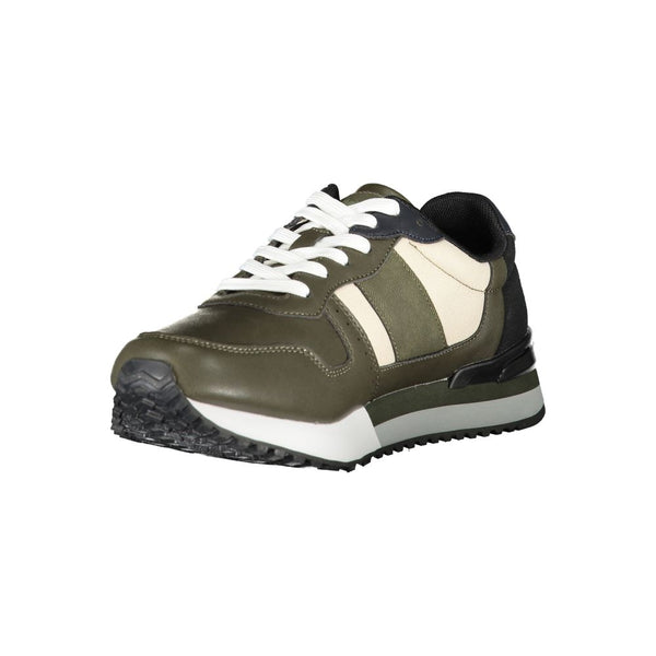 Emerald Glide Sportliche Sneakers mit kontrastierenden Schnürsenkeln