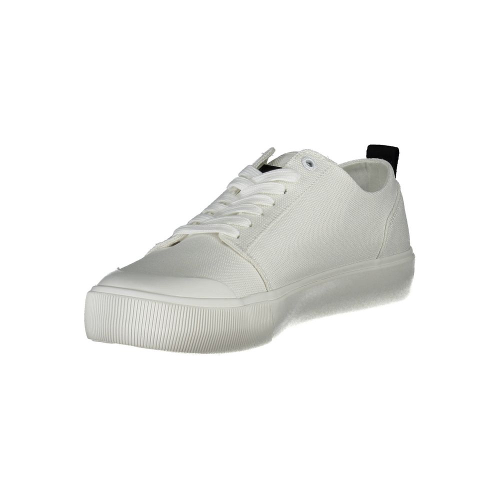 Weiß Baumwolle Männer Sneaker