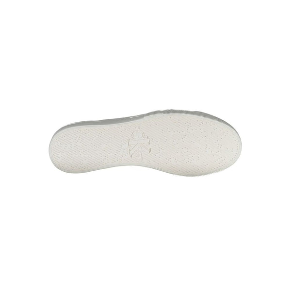 Weiß Baumwolle Männer Sneaker