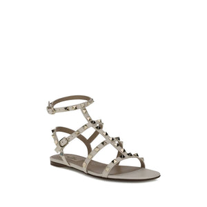 Weiße Kalbshaut Bos Taurus Sandalen