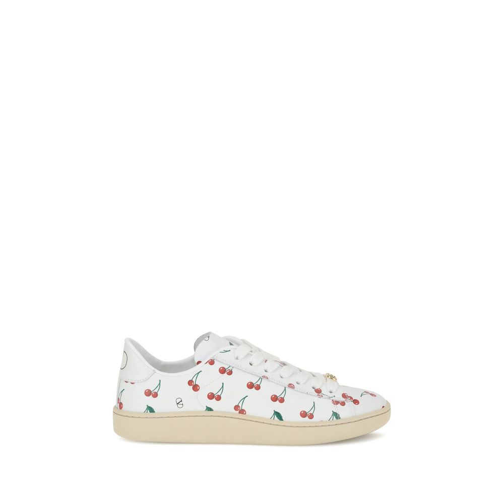 Weiße Kalbshaut Bos Taurus Sneakers mit niedrigem Schaft