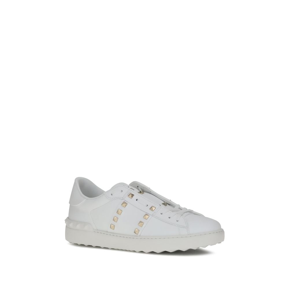 Weiße Kalbshaut Bos Taurus Sneakers mit niedrigem Schaft