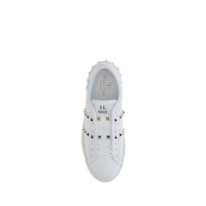 Weiße Kalbshaut Bos Taurus Sneakers mit niedrigem Schaft