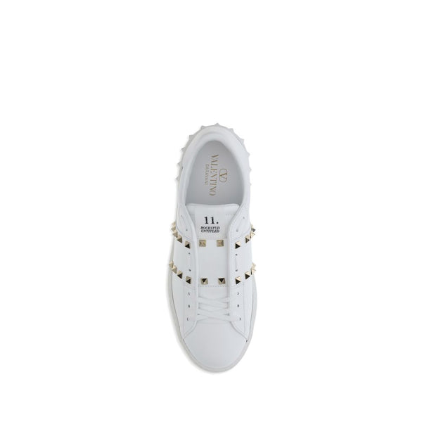 Weiße Kalbshaut Bos Taurus Sneakers mit niedrigem Schaft