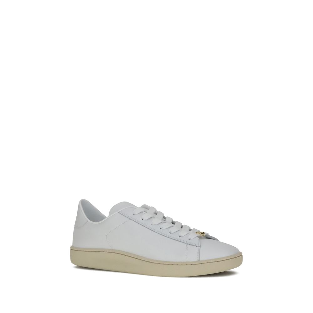 Weiße Kalbshaut Bos Taurus Sneakers mit niedrigem Schaft