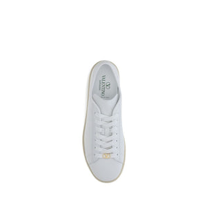 Weiße Kalbshaut Bos Taurus Sneakers mit niedrigem Schaft