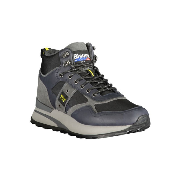 Blaue Leder Herren Sneaker