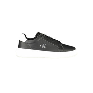 Schwarzes Leder Herren Sneaker